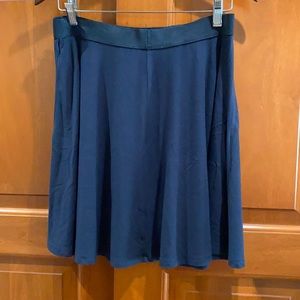 Michael Kors - Rayon, spandex blend navy skirt